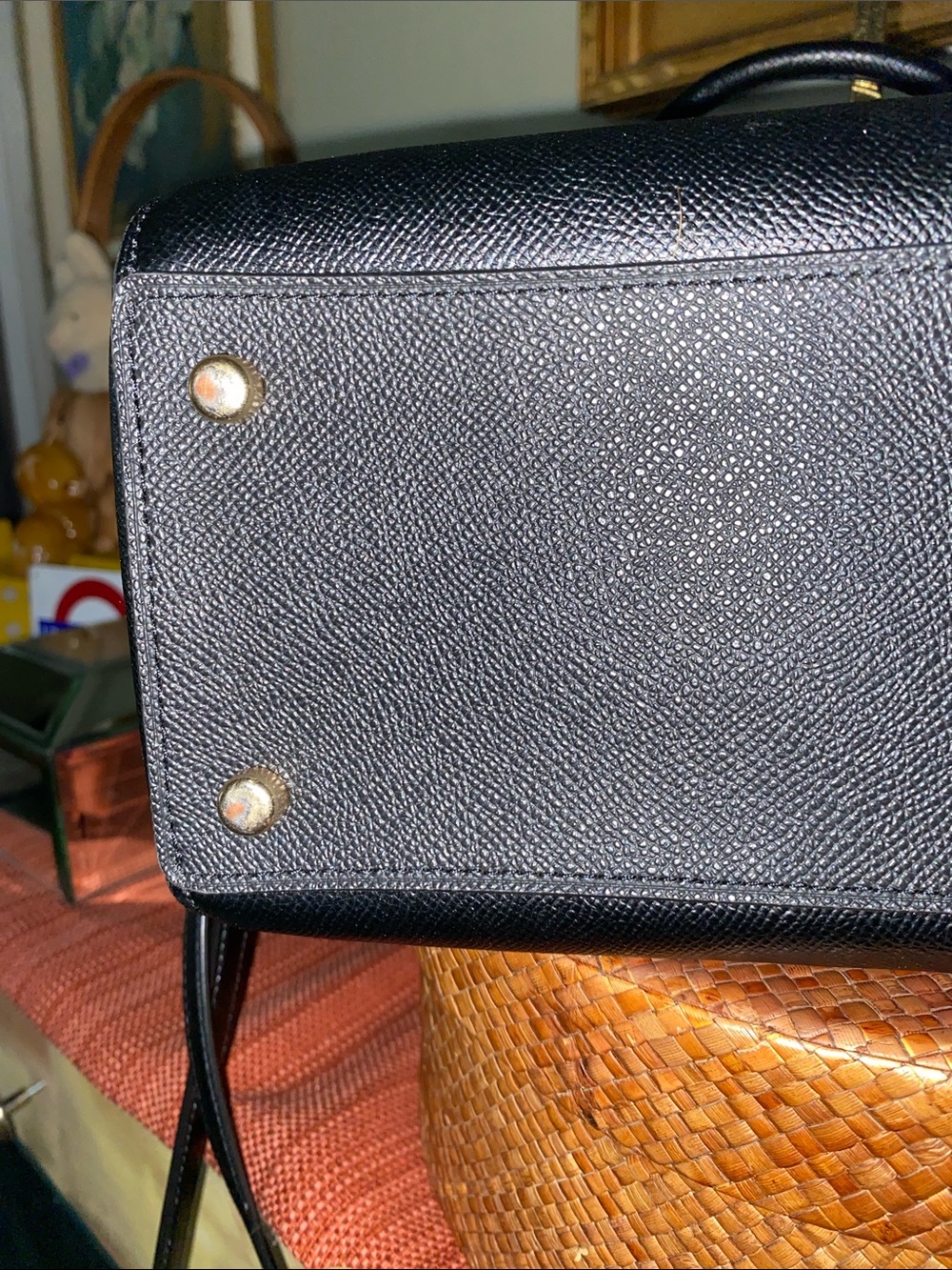 Coach Rowan Satchel with dual top handles and CB Strap Cross-grain Leather - Picture 11 of 14